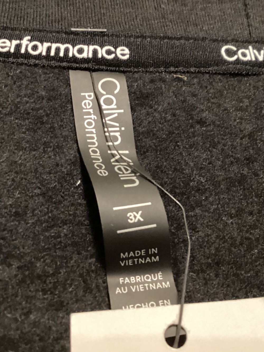 Women's Calvin Klein Performance 3X Black Full Zip Logo Hoodie Sweatshirt - Picture 6 of 9